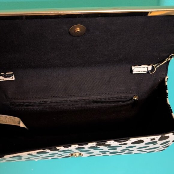 Black and White Cow Print evening Clutch - Picture 4 of 4